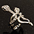 Diamante Rhodium Plated Swirl Snake Ring - view 13
