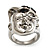 'Lady In The Diamante Hat' Rhodium Plated Ring - view 8