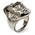 'Lady In The Diamante Hat' Rhodium Plated Ring - view 10