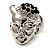 'Lady In The Diamante Hat' Rhodium Plated Ring - view 13