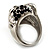 'Lady In The Diamante Hat' Rhodium Plated Ring - view 4