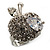 Clear Crystal CZ Apple Ring (Silver Tone) - view 5