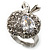Clear Crystal CZ Apple Ring (Silver Tone) - view 9