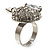 Clear Crystal CZ Apple Ring (Silver Tone) - view 10