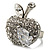 Clear Crystal CZ Apple Ring (Silver Tone) - view 3