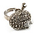 Clear Crystal CZ Apple Ring (Silver Tone) - view 11