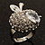 Clear Crystal CZ Apple Ring (Silver Tone) - view 13