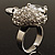 Clear Crystal CZ Apple Ring (Silver Tone) - view 14