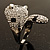 Swarovski Crystal Rhodium Plated Leopard Ring - view 6