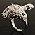 Swarovski Crystal Rhodium Plated Leopard Ring - view 13