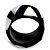 Black Resin & White Shell Inlay Band Ring - view 4