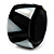 Black Resin & White Shell Inlay Band Ring - view 5