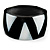 Black Resin & White Shell Inlay Band Ring - view 2