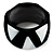 Black Resin & White Shell Inlay Band Ring - view 9