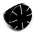 Black Resin Shell Inlay 'Stamp' Ring - view 9