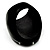 Wide Band Black Resin Shell Inlay 'Stamp' Ring - view 7