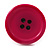 Deep Pink Plastic 'Button' Ring (Silver Tone Metal) - Adjustable - view 5