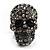 Gun Metal Swarovski Crystal Skull Ring - Size 7 - view 10