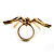 Gold Black Enamel Swarovski Crystal Spider Cocktail Ring - Size 7 - view 23