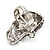 Dazzling Clear/Dimgrey Crystal Skull Cocktail Ring - Adjustable - view 8