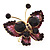 3D Crystal Butterfly Ring (Gold&Purple) - view 7