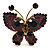 3D Crystal Butterfly Ring (Gold&Purple) - view 10