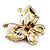 3D Crystal Butterfly Ring (Gold&Purple) - view 4