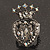 Burn Silver Crystal Crown & Heart Stretch Ring - view 7