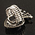 Burn Silver Crystal Crown & Heart Stretch Ring - view 6