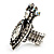Burn Silver Crystal Crown & Heart Stretch Ring - view 3