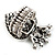 Burn Silver Crystal Crown & Heart Stretch Ring - view 11