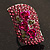 Crystal Rose Cocktail Ring (Silver Tone) - view 12