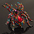 Oversized Multicoloured Crystal Spider Stretch Cocktail Ring (Silver Tone Finish) - view 3