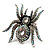 Oversized Clear Crystal Spider Stretch Cocktail Ring (Silver Tone) - view 16