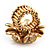 Vintage Cluster Flower Stretch Cocktail Ring (Burn Gold) - Size 6/7 - view 12
