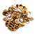 Vintage Cluster Flower Stretch Cocktail Ring (Burn Gold) - Size 6/7 - view 16