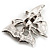 Large Clear & AB Diamante Butterfly Ring (Silver Tone Metal) - view 5