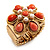 Coral Style Flower Stretch Ring (Gold Tone Metal) - view 7