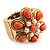 Coral Style Flower Stretch Ring (Gold Tone Metal) - view 8