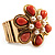 Coral Style Flower Stretch Ring (Gold Tone Metal) - view 9