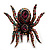 Oversized Multicoloured Crystal Spider Stretch Cocktail Ring (Silver Tone) - view 10