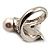 'Calla Lily' Wrap Simulated Pearl Diamante Ring (Silver Tone) - view 13