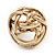 Bold Modern Dome-Shaped Wired Ring In Gold Plated Metal - 3cm Diameter - view 2