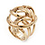 Bold Modern Dome-Shaped Wired Ring In Gold Plated Metal - 3cm Diameter - view 8