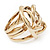 Bold Modern Dome-Shaped Wired Ring In Gold Plated Metal - 3cm Diameter - view 12
