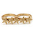Gold Plated Double Finger 'Five Star' Ring - Size 7&8