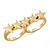 Gold Plated Double Finger 'Five Star' Ring - Size 7&8 - view 8
