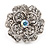 Large Layered Diamante 'Daisy' Ring In Rhodium Plating (Adjustable) - 2.5cm Diameter - view 5