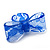 Large Blue Acrylic Lace Bow Ring