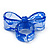 Large Blue Acrylic Lace Bow Ring - view 8